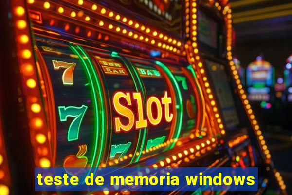 teste de memoria windows